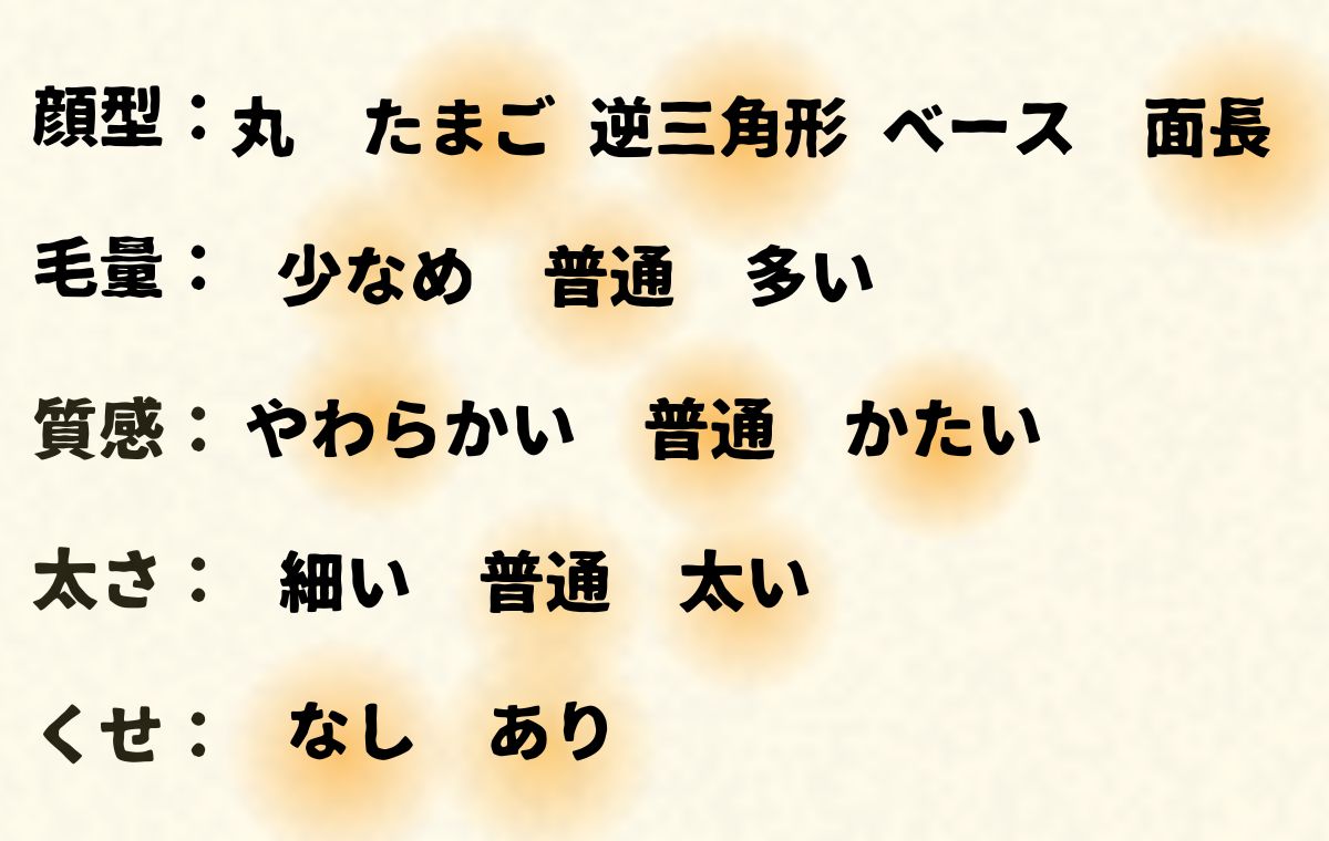 このヘアスタイルがおすすめ顔型や髪質