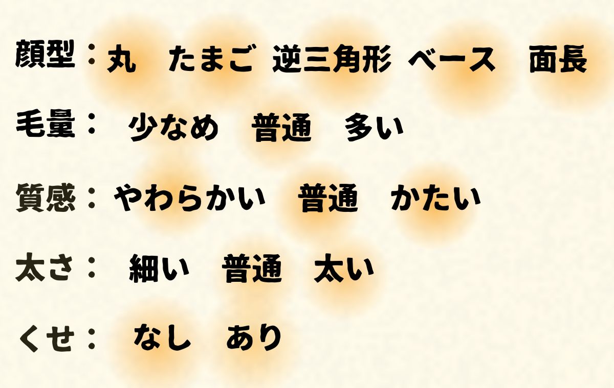 このヘアスタイルがおすすめ顔型や髪質