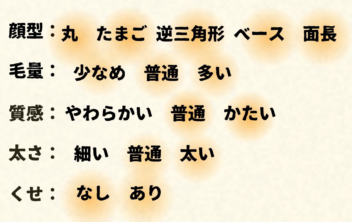 このヘアスタイルがおすすめの顔型や髪質