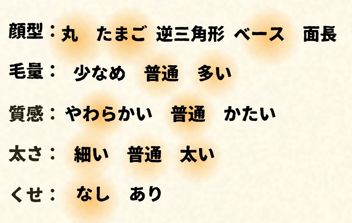 このヘアスタイルがおすすめの顔型や髪質