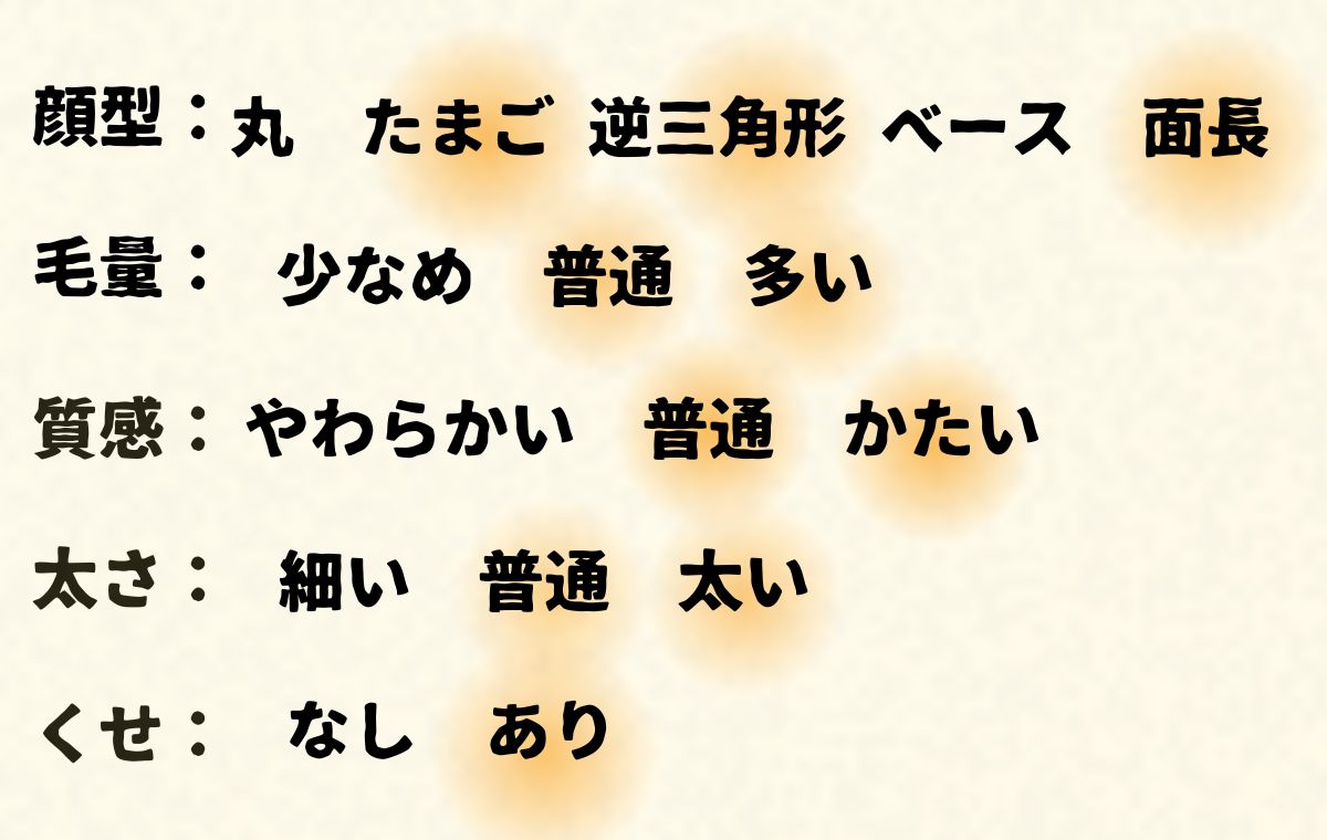 このヘアスタイルにおすすめの顔型や髪質