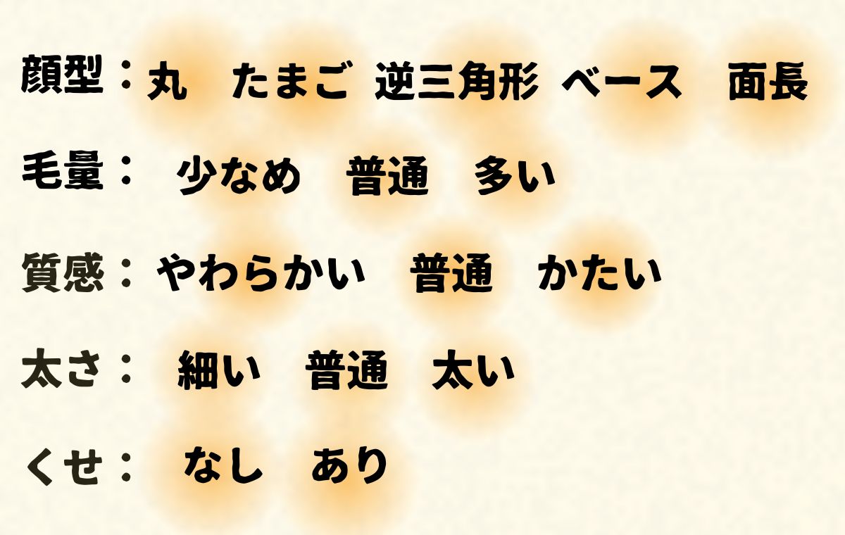 このヘアスタイルがおすすめの顔型や髪質