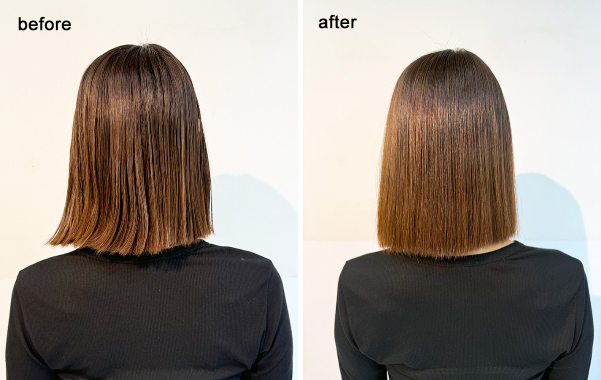 トリートメントのビフォーアフター写真