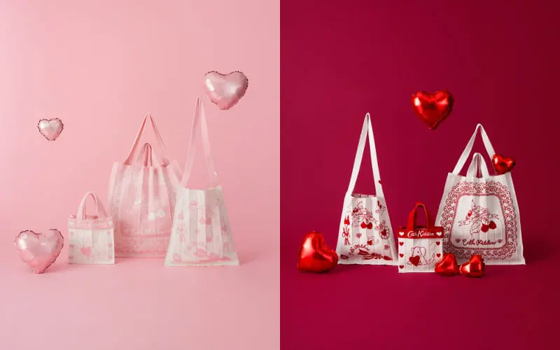 バレンタインデザインのバッグ2カラー