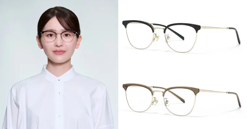 「⽬元鮮明フレーム」