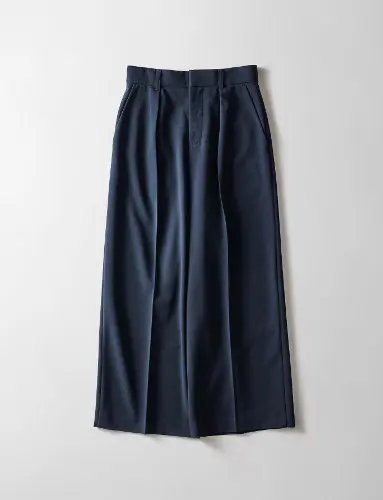 ツイルストレッチタックワイドパンツ