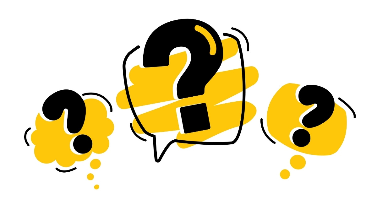 吹き出しとはてなマークのイラスト