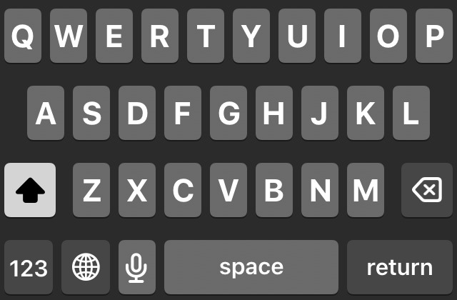 iPhoneのフルキーボード