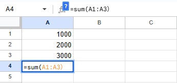 数式が入力されているセルのスクリーンショット