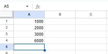 合計が表示されたセルのスクリーンショット