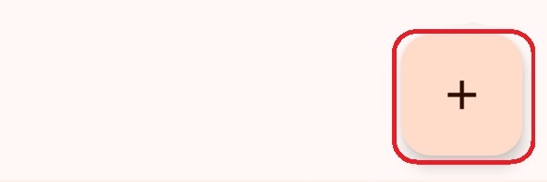 Googleスプレッドシートアプリ　新規追加ボタン