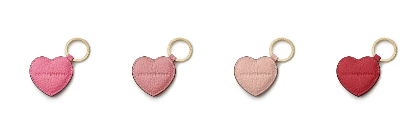 ハート キーホルダー シュリンクレザー