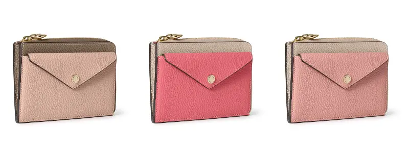 エンベロープ ミニジップ ウォレット シュリンクレザー