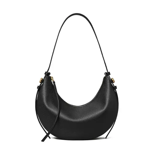 「ロミー ハーフムーンバッグ」ブラック