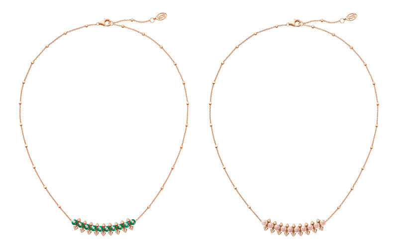 ペンダント グリーンアゲート、ピンクカルセドニー