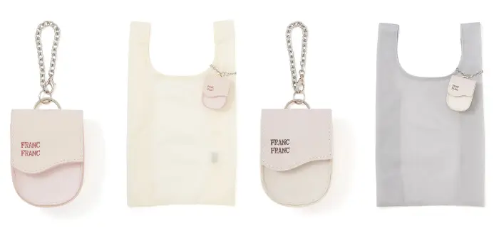 バッグチャームエコバッグ バイカラーウェーブ