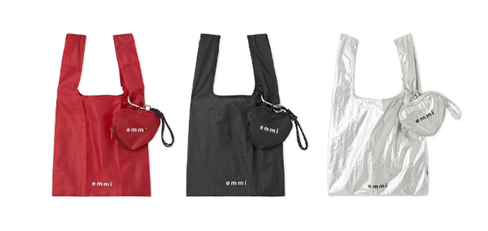 ハートチャーム付きエコバッグ