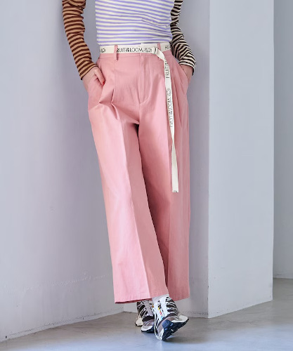 別注 ロゴベルト付き ツイルパンツ