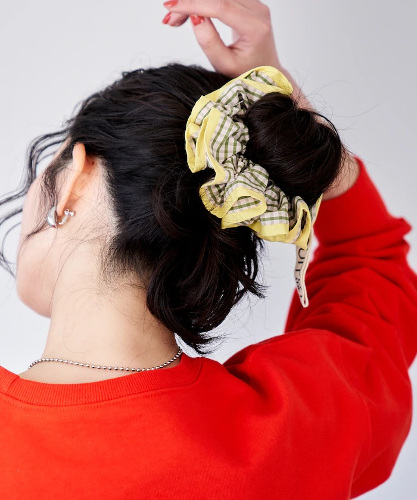 別注 マルチストライプ シュシュ