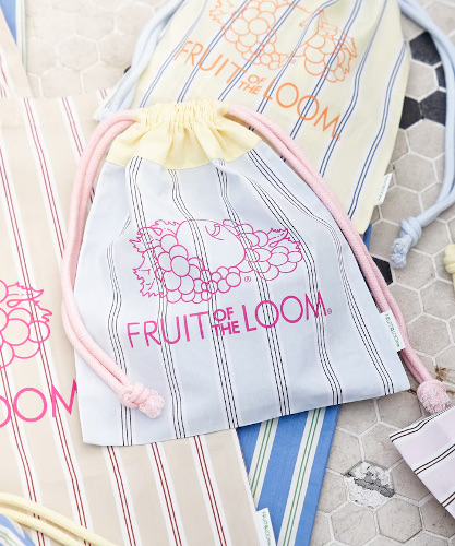 別注 マルチストライプ 巾着バッグ